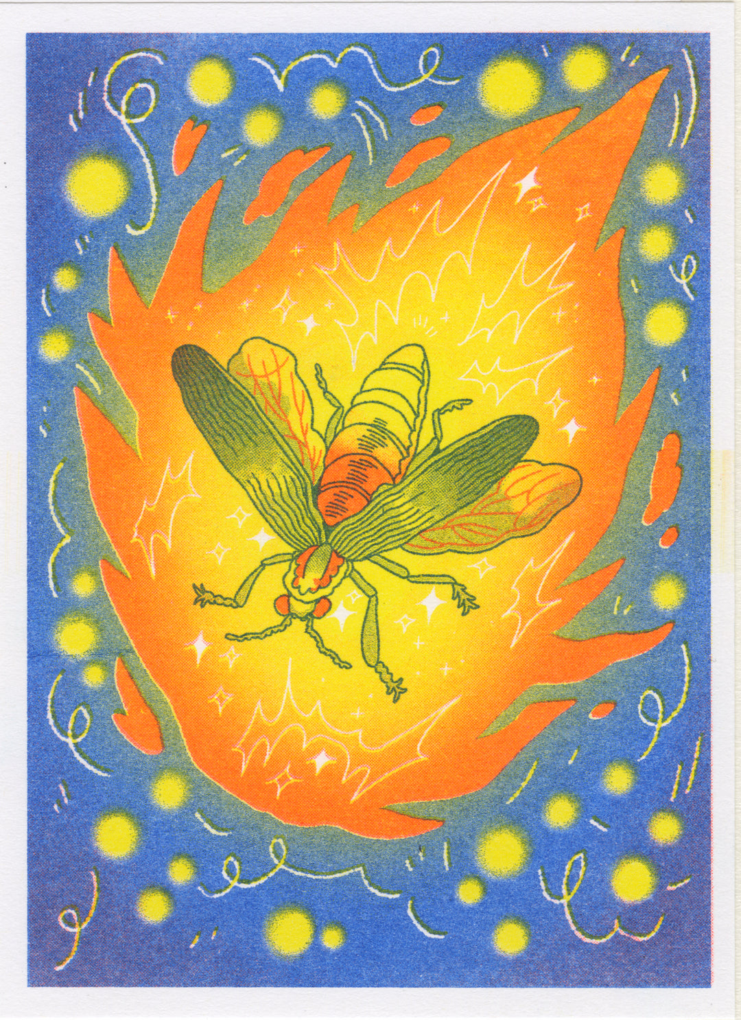 Firefly Riso Print